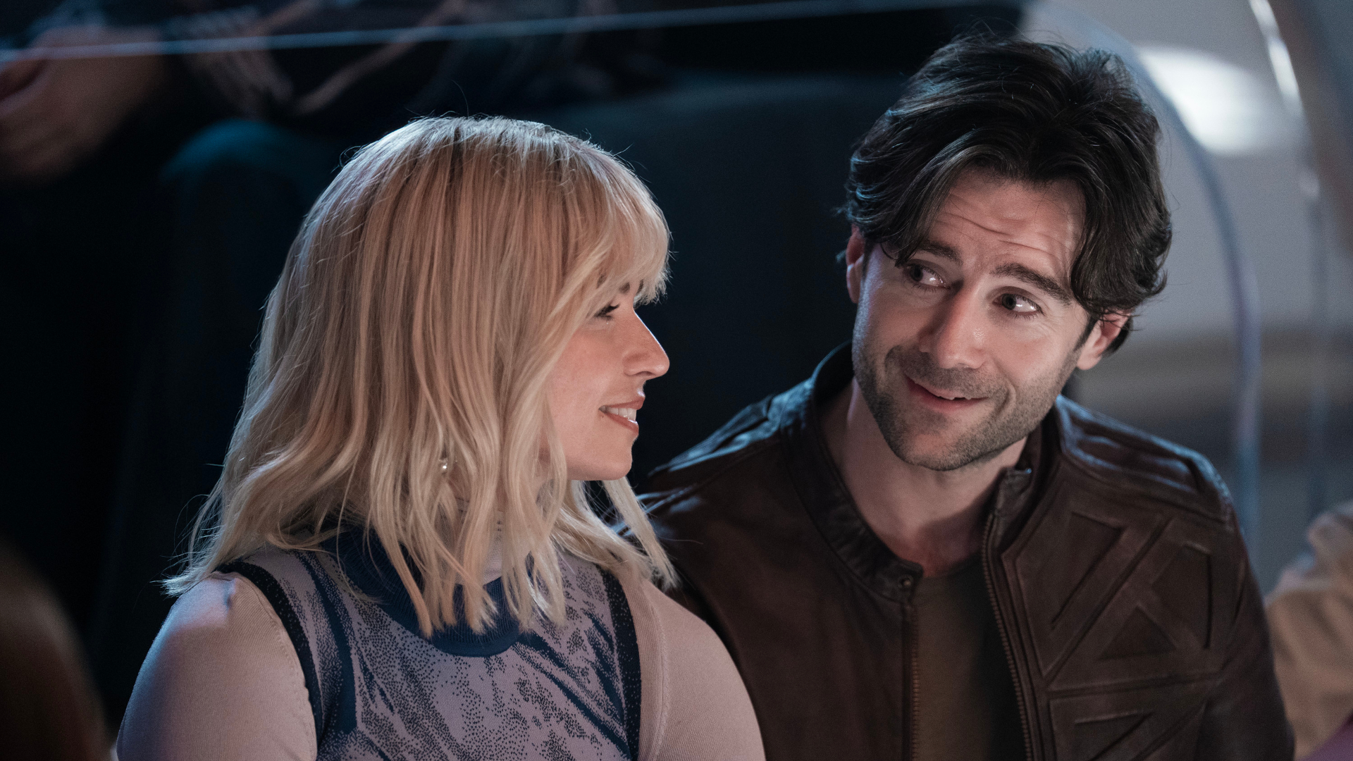 L to R Jess Bush as Chapel and Cillian O\'Sullivan as Dr. Roger Korby in season 3 , Episode 2 of Strange New Worlds streaming on Paramount+. Photo Credit: Marni GrossmanParamount+