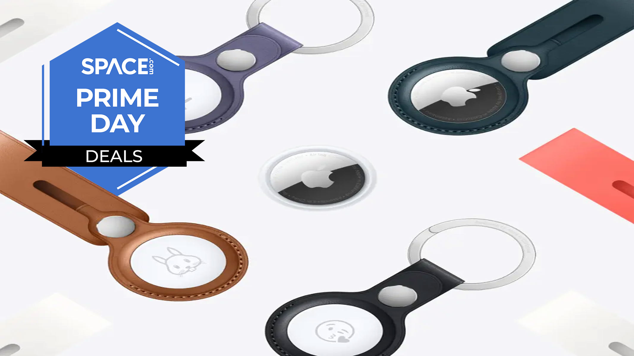 A series of small disks are attached to keyrings on a white background with the space.com logo in the top left corner.